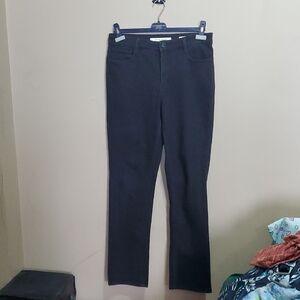 Jones New York Black Lexington Straight Jeans Size 10